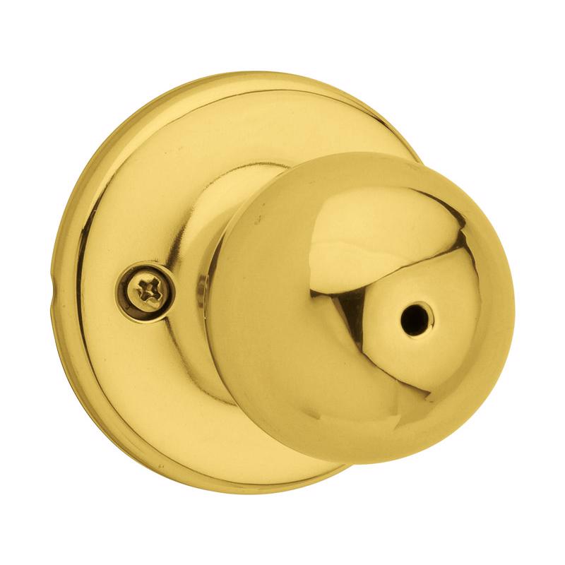 KWIKSET进口代理批发 Kwikset Polo 抛光黄铜隐私旋钮 右手或左手