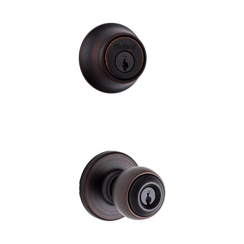 KWIKSET进口代理批发 Kwikset Polo 威尼斯青铜锁舌和通道门把手 1-3/4 英寸。