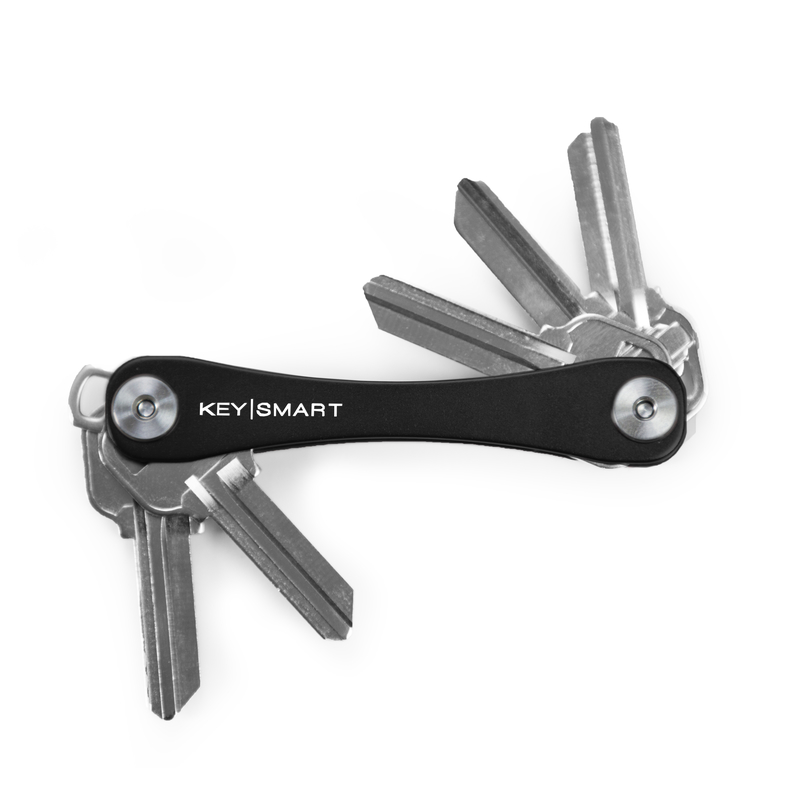 KEYSMART进口代理批发 KeySmart 铝制黑色紧凑型钥匙收纳盒钥匙扣