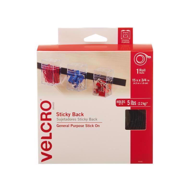 VELCRO BRAND进口代理批发 VELCRO 品牌粘背大号尼龙钩环紧固件 180 英寸长 1 包