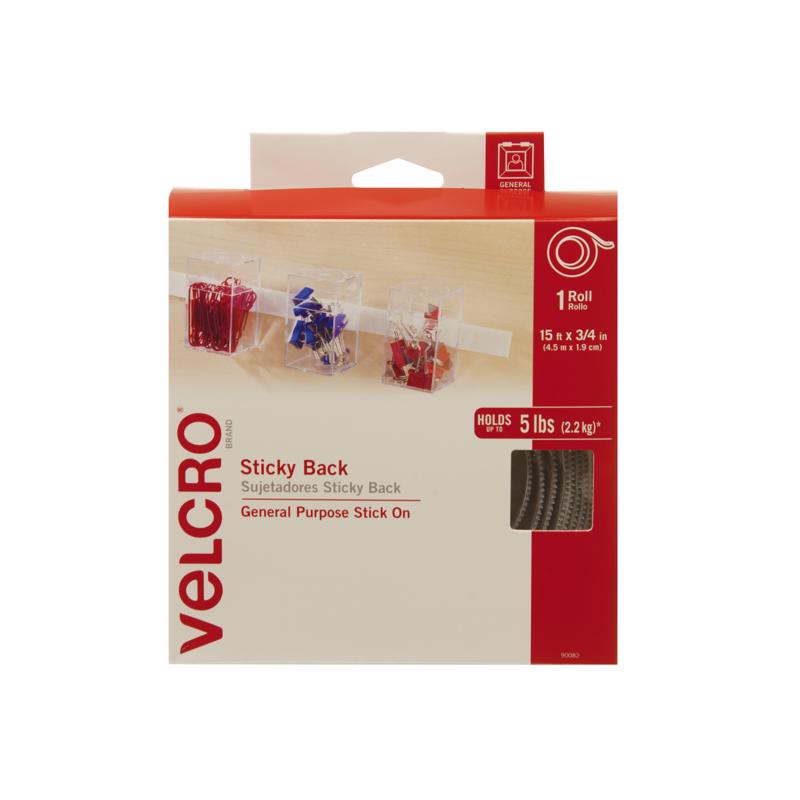 VELCRO BRAND进口代理批发 VELCRO 品牌粘背大号尼龙钩环紧固件 180 英寸长 1 包