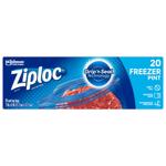 ZIPLOC进口代理批发 Ziploc 透明双拉链冷冻袋 20 个/包