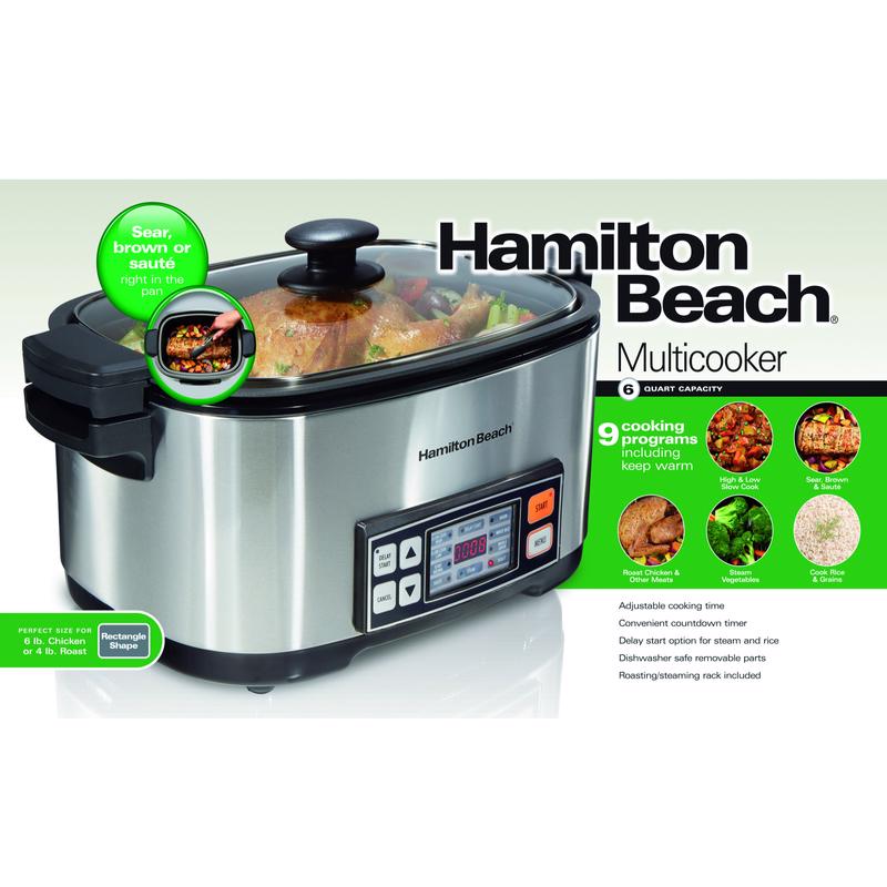 Hamilton beach 6 qt multi cooker sale