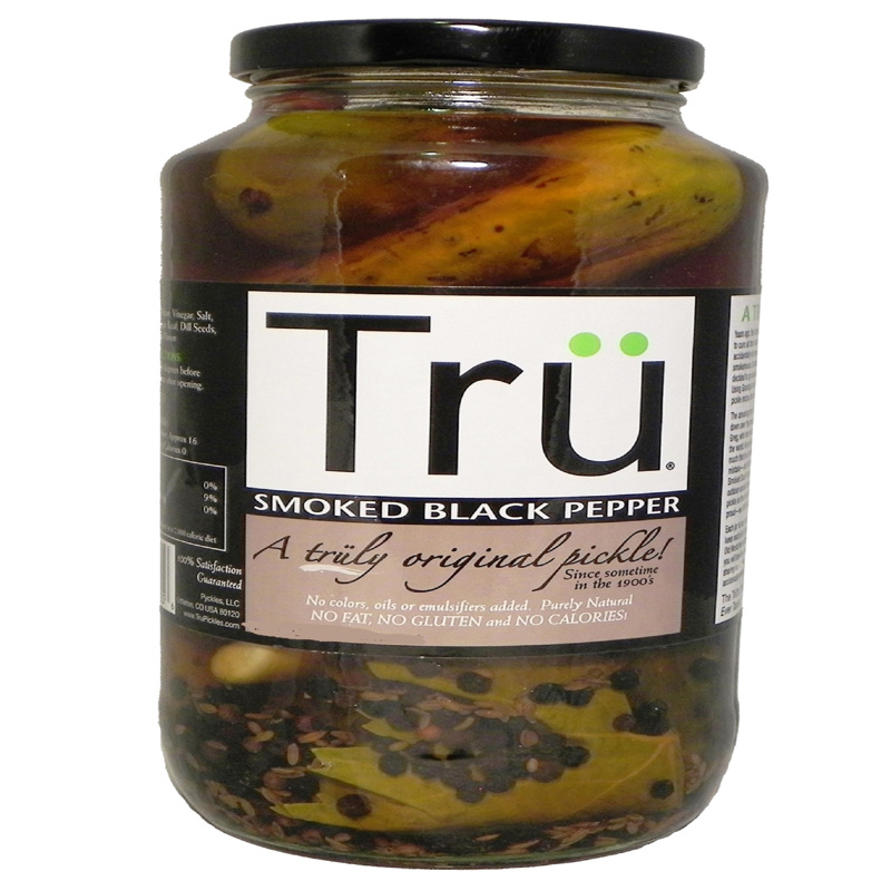 TRU PICKLES进口代理批发 Tru Pickles 烟熏黑胡椒泡菜 24 盎司罐装