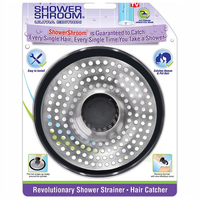 SHOWERSHROOM进口代理批发 ShowerShroom Ultra 版拉丝不锈钢排水管保护器