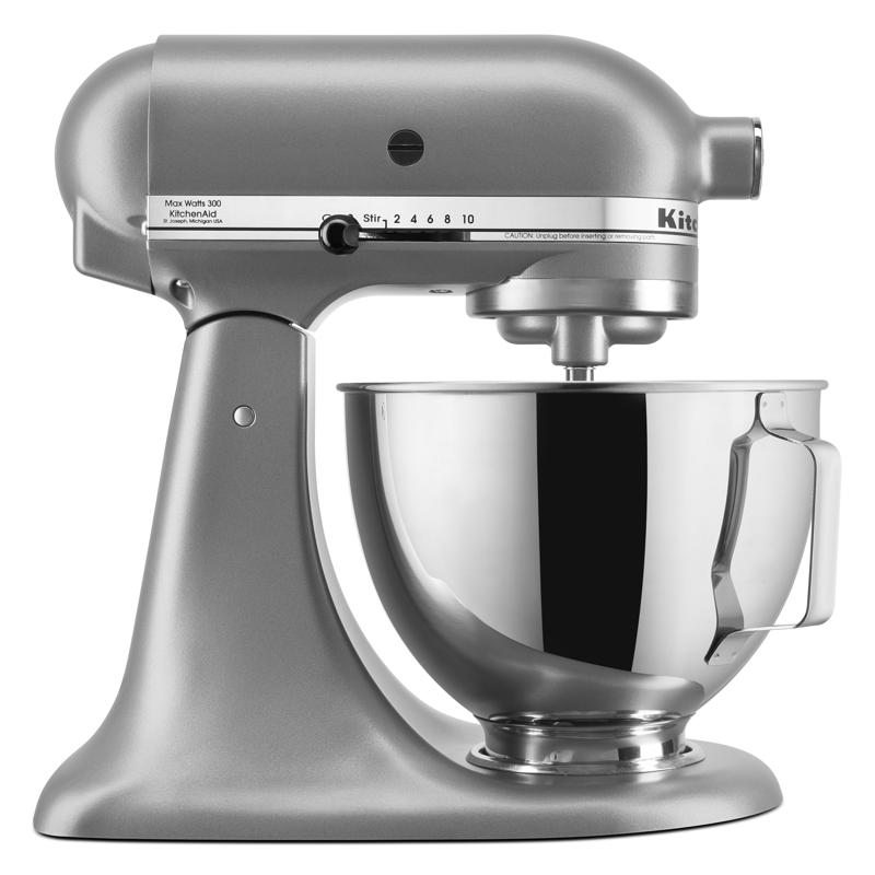 KITCHENAID进口代理批发 KitchenAid 银色 4.5 夸脱 10 速立式搅拌机