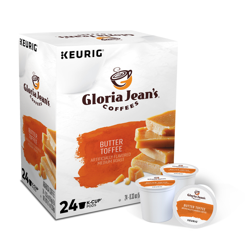 KEURIG进口代理批发 Keurig Gloria Jean's 黄油太妃糖咖啡 K 杯 24 包