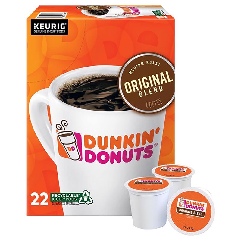 KEURIG进口代理批发 Keurig Dunkin' Donuts 原味混合咖啡 K 杯 22 包