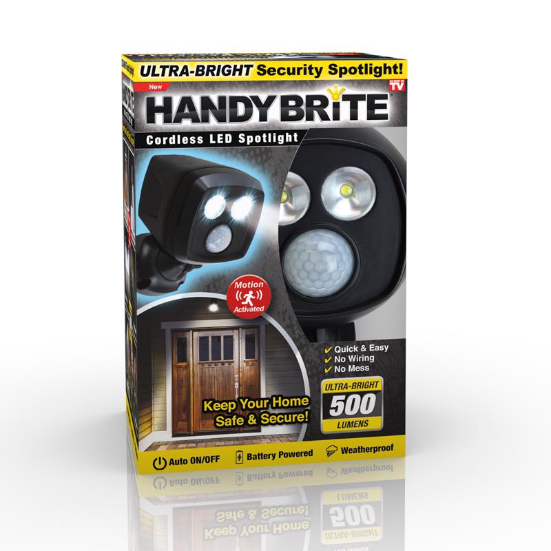 HANDY BRITE进口代理批发 Handy Brite 动作感应电池供电 LED 黑色聚光灯