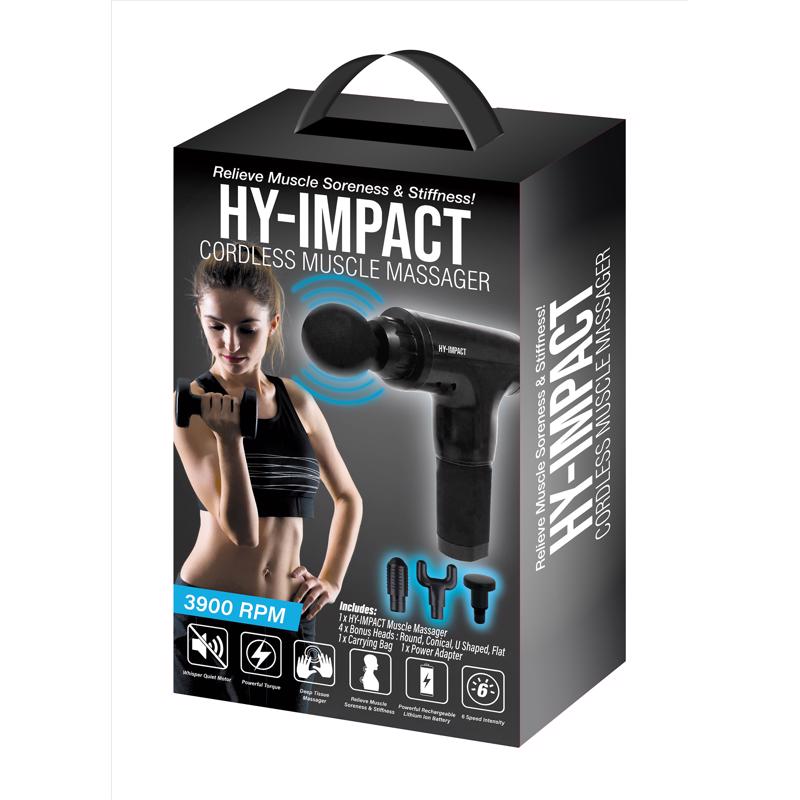 HY-IMPACT进口代理批发 HY-Impact 黑色无线按摩器 1 件装