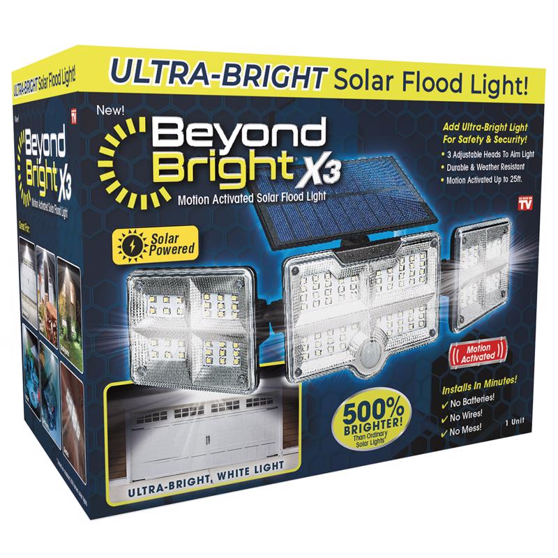 BEYOND BRIGHT进口代理批发 Beyond Bright X3 动作感应太阳能 LED 黑色泛光灯