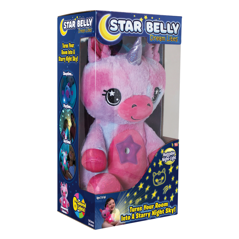 STAR BELLY进口代理批发 Star Belly Dream Lites 独角兽夜光毛绒粉色/紫色