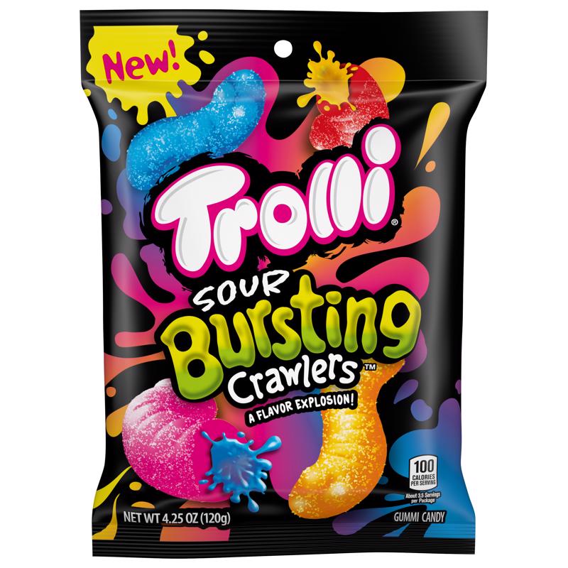 TROLLI进口代理批发 Trolli Sour Brusting Crawlers 什锦软糖 4.25 盎司