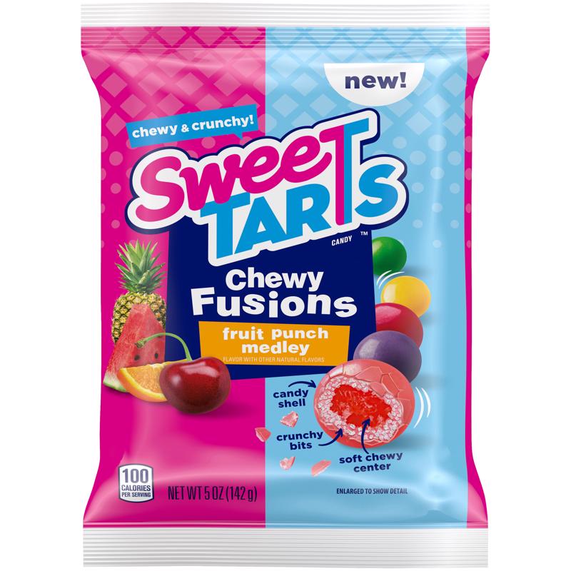 SWEETTARTS进口代理批发 SweetTARTS Fusions 水果潘趣混合耐嚼糖果 5 盎司