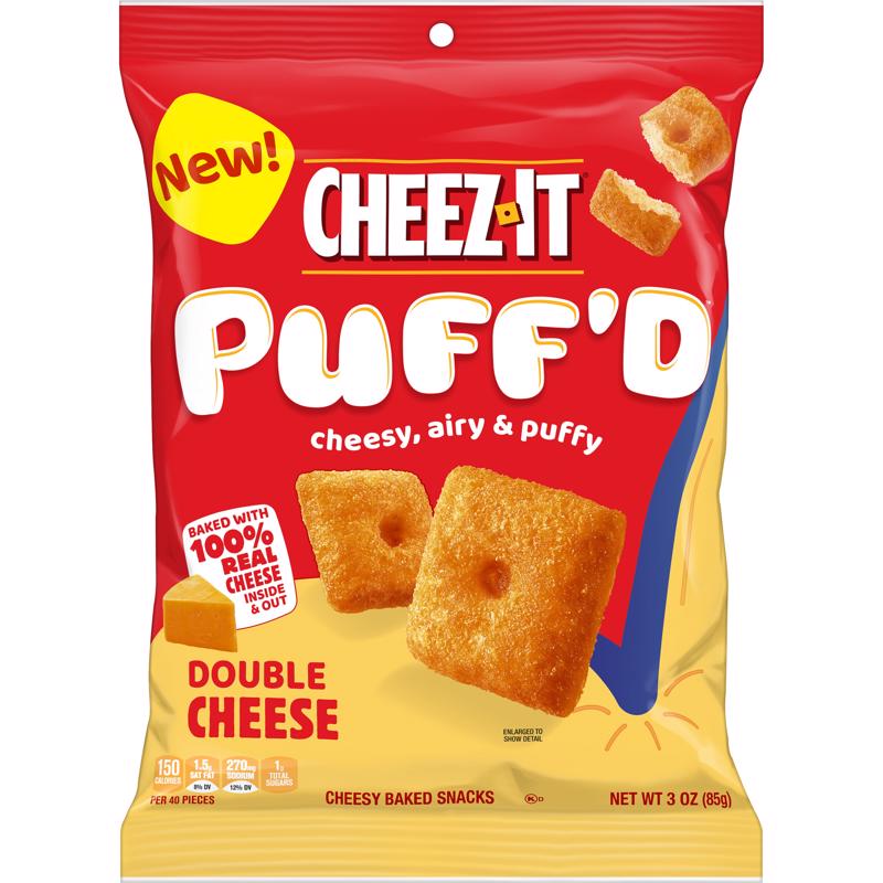 CHEEZ IT进口代理批发 Cheez It Puff'D 双奶酪饼干 3 盎司袋装