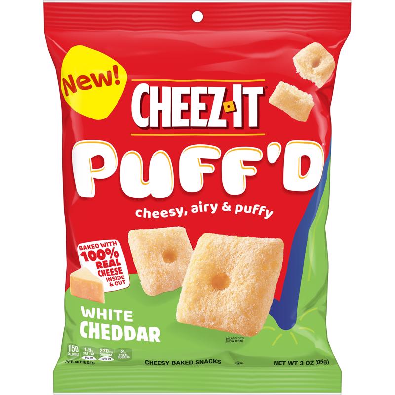 CHEEZ IT进口代理批发 Cheez It Puff''D 白色切达饼干 3 盎司袋装