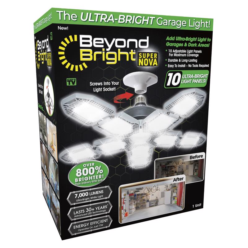 BEYOND BRIGHT进口代理批发 Beyond Bright Super Nova 车库 LED 灯塑料/金属 1 包