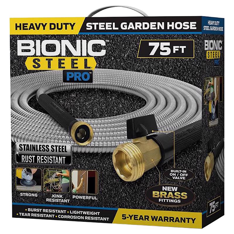 BIONIC STEEL进口代理批发 Bionic Steel Pro 5/8 英寸 DX 75 英尺长重型商业级花园软管