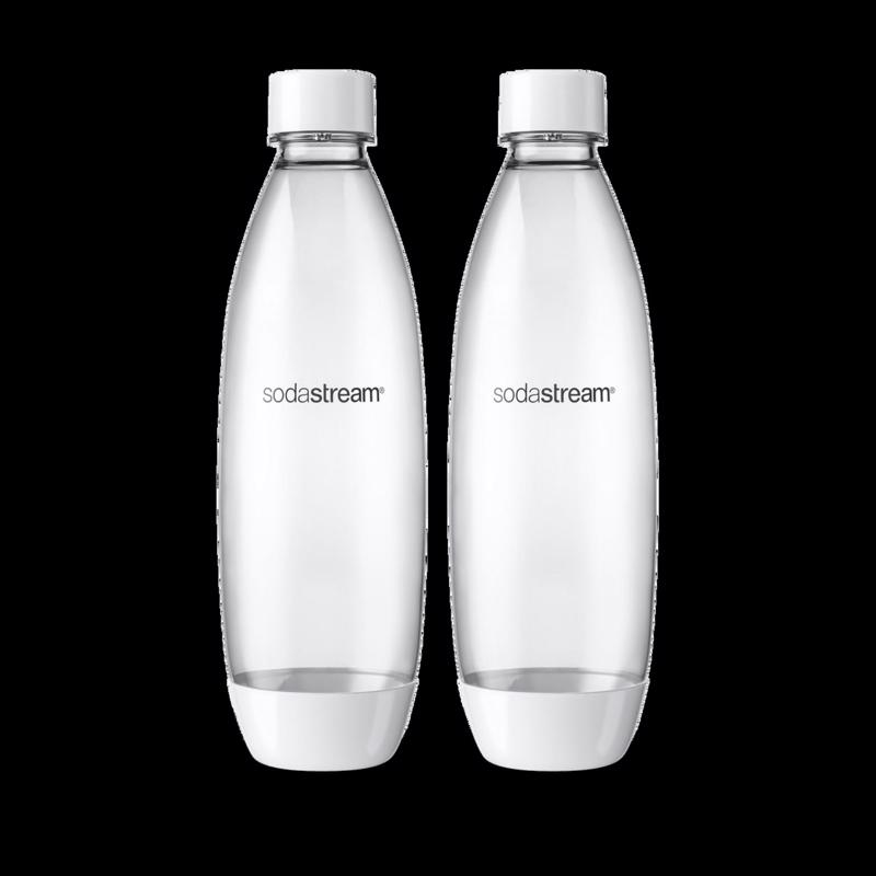 SODASTREAM进口代理批发 SodaStream 白色 1 L 碳酸化器瓶 2 个装