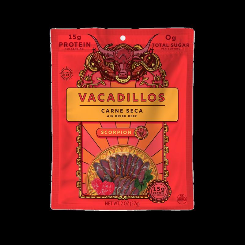 VACADILLOS进口代理批发 Vacadillos Carne Seca 蝎子牛肉条 2 盎司袋装