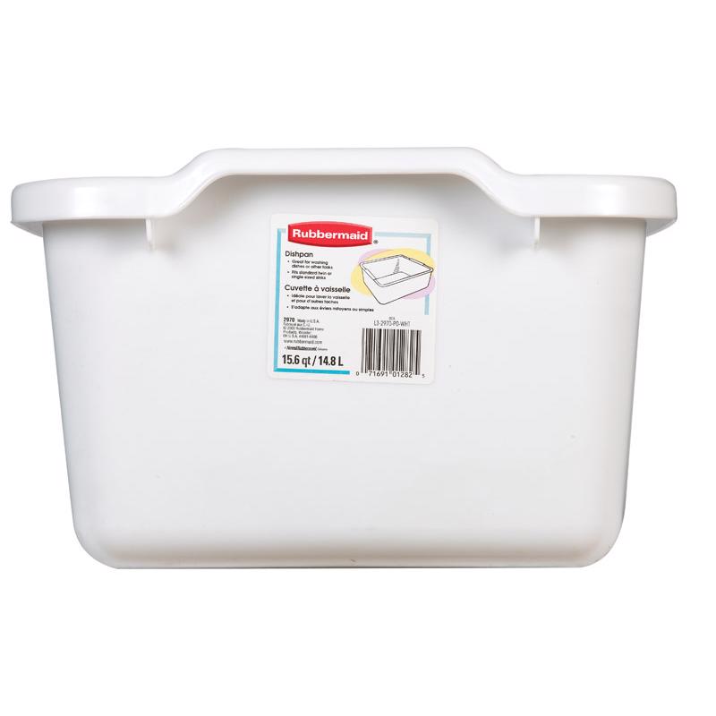 RUBBERMAID进口代理批发 Rubbermaid 15.5 英寸 LX 12.75 英寸 WX 7.75 英寸 H 白色塑料盘