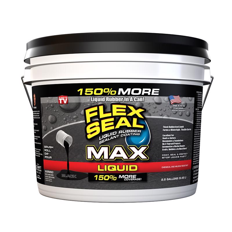 FLEX SEAL FAMILY OF PRODUCTS进口代理批发 Flex Seal 产品系列 Flex Seal MAX 黑色液体橡胶密封剂涂层 2.5 加仑