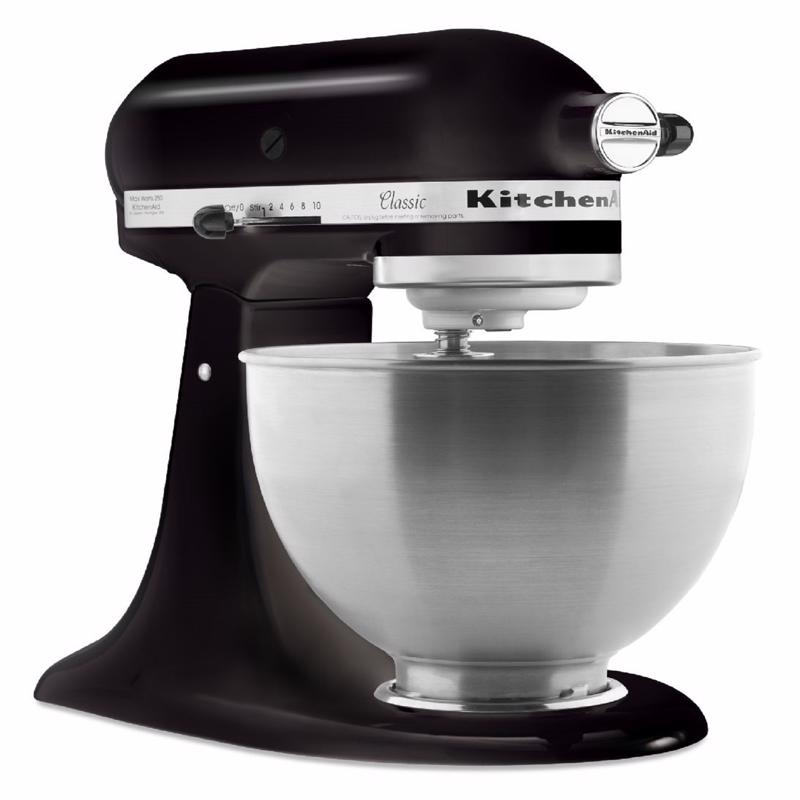 KITCHENAID进口代理批发 KitchenAid Classic Plus Onyx Black 4.5 夸脱 10 速立式食物搅拌机