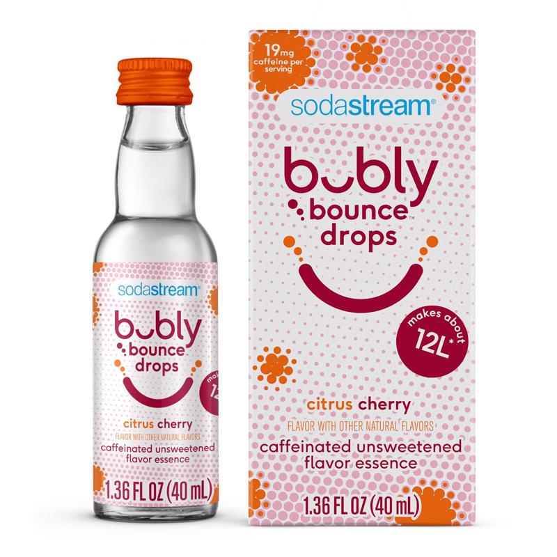 SODASTREAM进口代理批发 SodaStream Bubly Bounce 樱桃柑橘水果滴剂 40 毫升 1 包