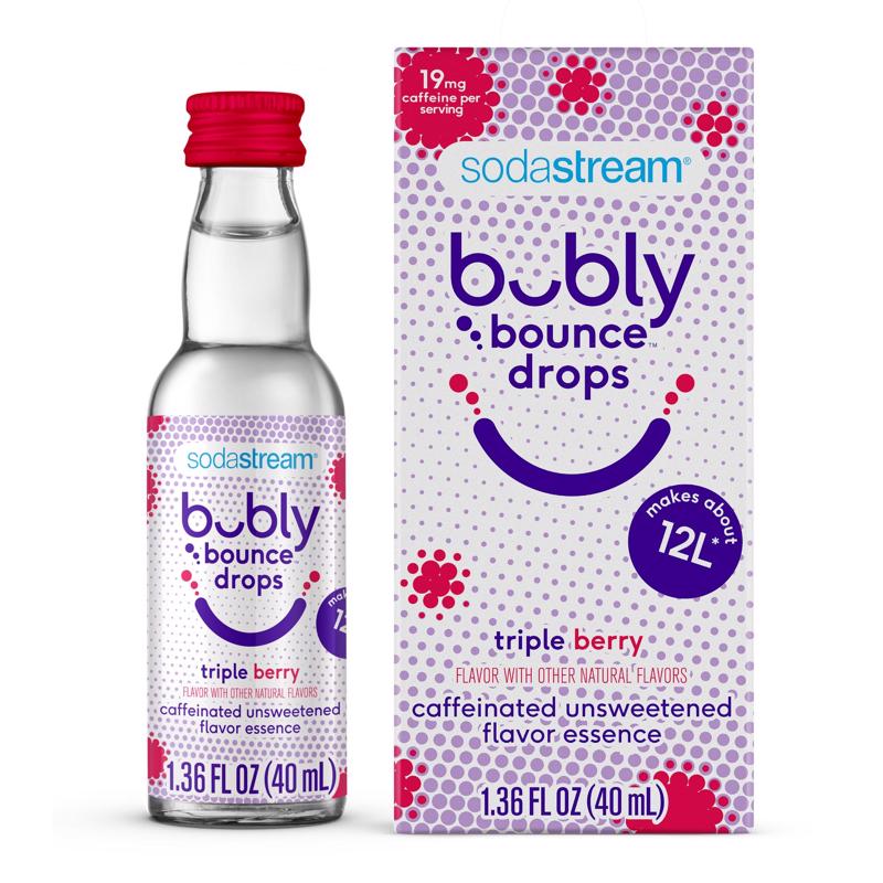 SODASTREAM进口代理批发 SodaStream Bubly Bounce 三浆果滴剂 40 毫升 1 包