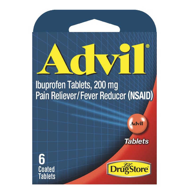ADVIL进口代理批发 Advil 200 毫克橙味止痛/退烧药 6 包