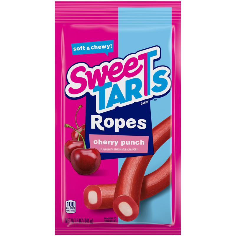 SWEETTARTS进口代理批发 SweetTARTS Ropes 樱桃潘趣酒甘草 5 盎司