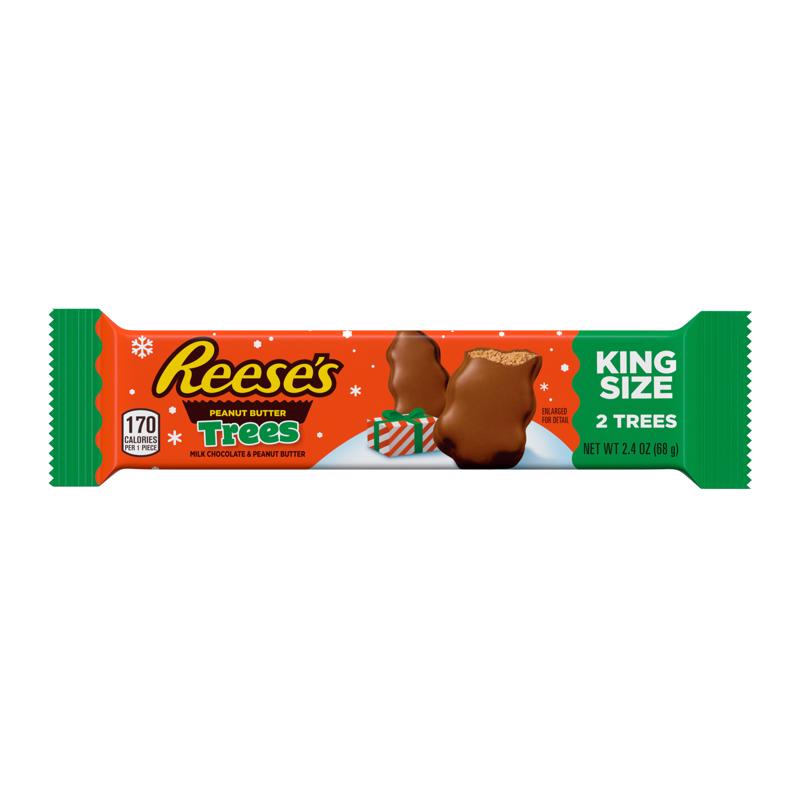 REESE'S进口代理批发 Reese's 牛奶巧克力花生酱树糖果 2.4 盎司