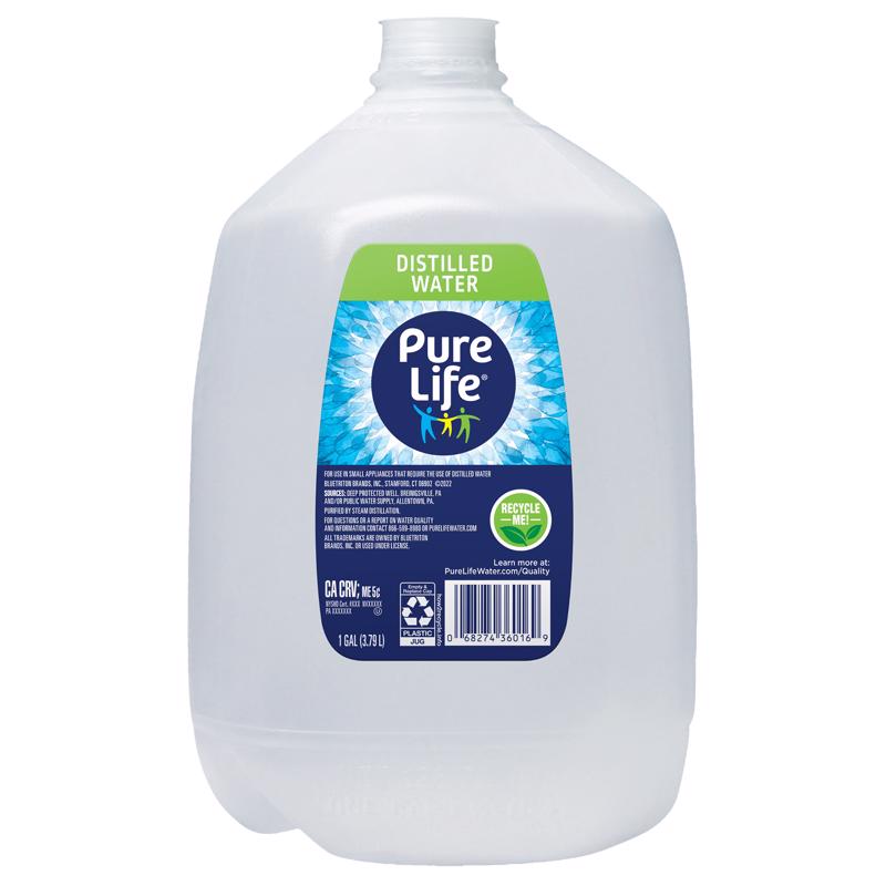 PURELIFE进口代理批发 PureLife 蒸馏瓶装水 1 加仑 1 包