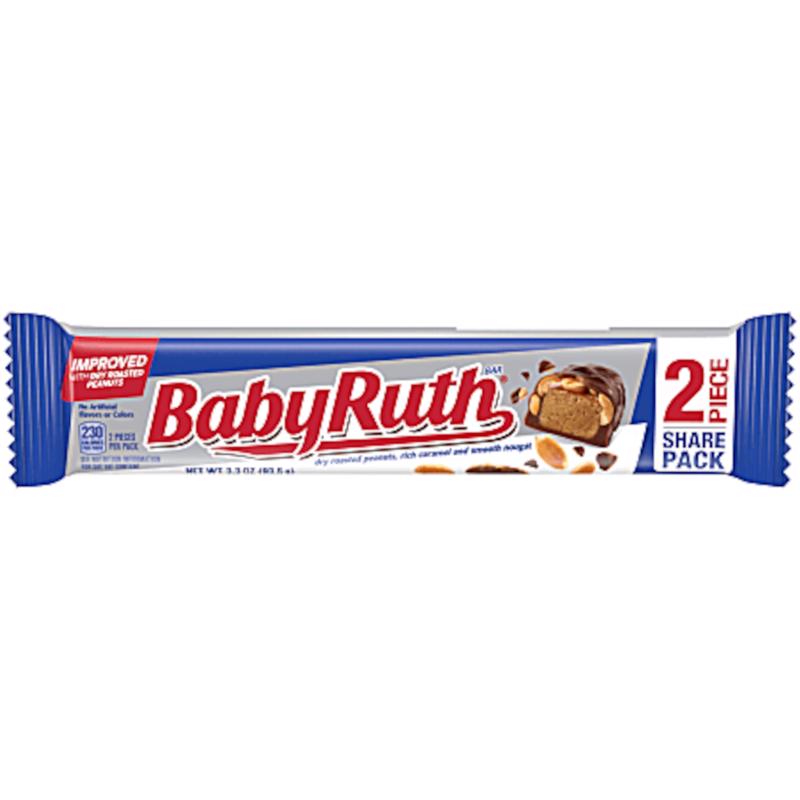 BABY RUTH进口代理批发 Baby Ruth 巧克力/花生糖棒 3.3 盎司