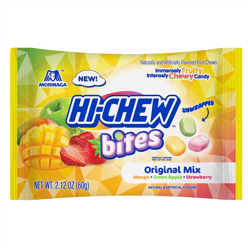 HI CHEW进口代理批发 Hi Chew Bites 青苹果/芒果/草莓耐嚼糖果 2.12 盎司