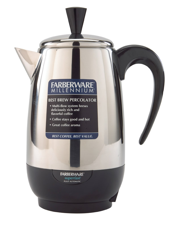 FARBERWARE进口代理批发 Farberware 8 杯黑色/银色渗滤器