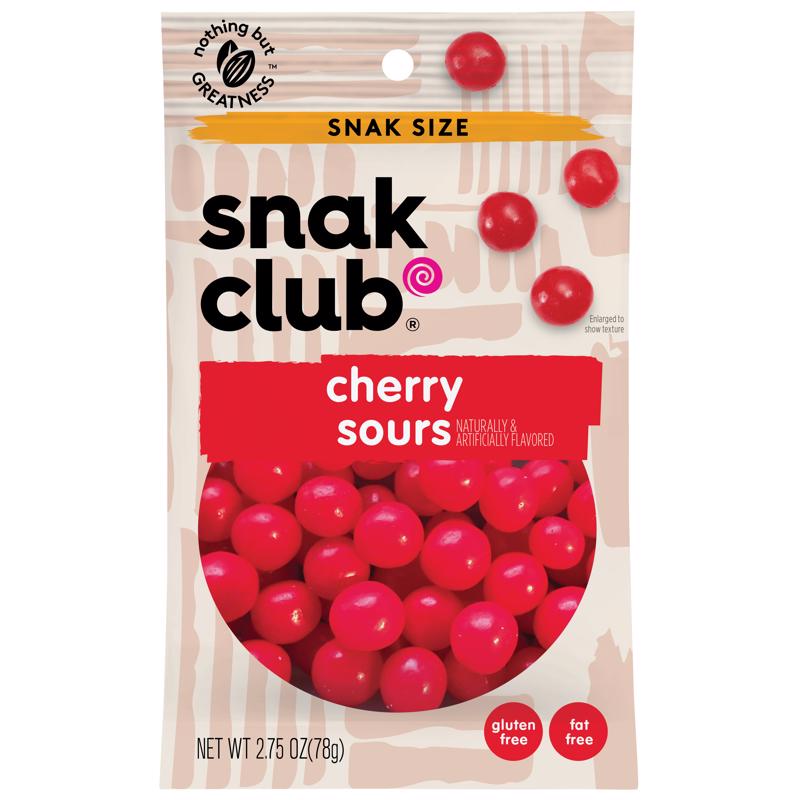 SNAK CLUB进口代理批发 Snak Club 樱桃酸软糖 2.75 盎司袋装