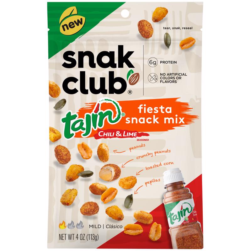 SNAK CLUB进口代理批发 Snak Club Tajin 辣椒和酸橙嘉年华零食混合 4 盎司袋装