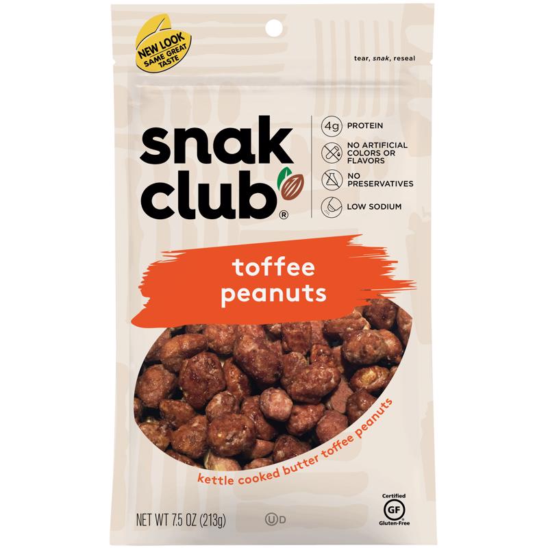 SNAK CLUB进口代理批发 Snak Club 太妃糖花生 7.5 盎司袋装