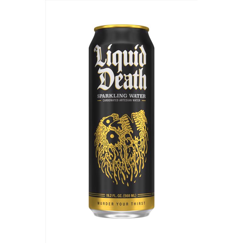 LIQUID DEATH进口代理批发 液体死亡苏打水苏打天然矿泉水 19.2 盎司 1 包