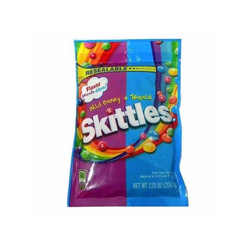 SKITTLES进口代理批发 Skittles Mash Ups 热带野莓糖果 7.2 盎司