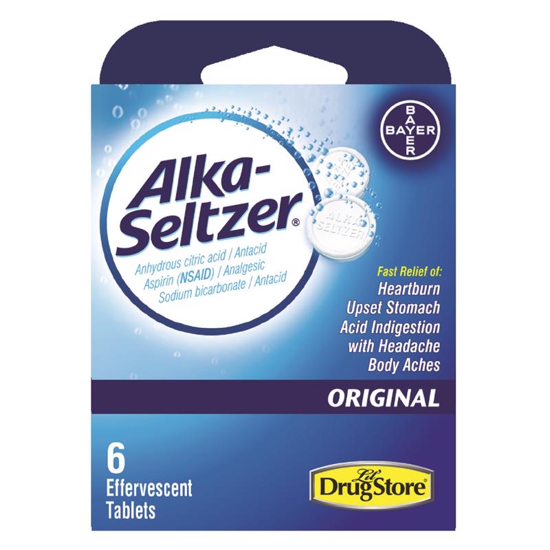 ALKA SELTZER进口代理批发 Alka Seltzer 原始抗酸剂 6 克拉 1 包