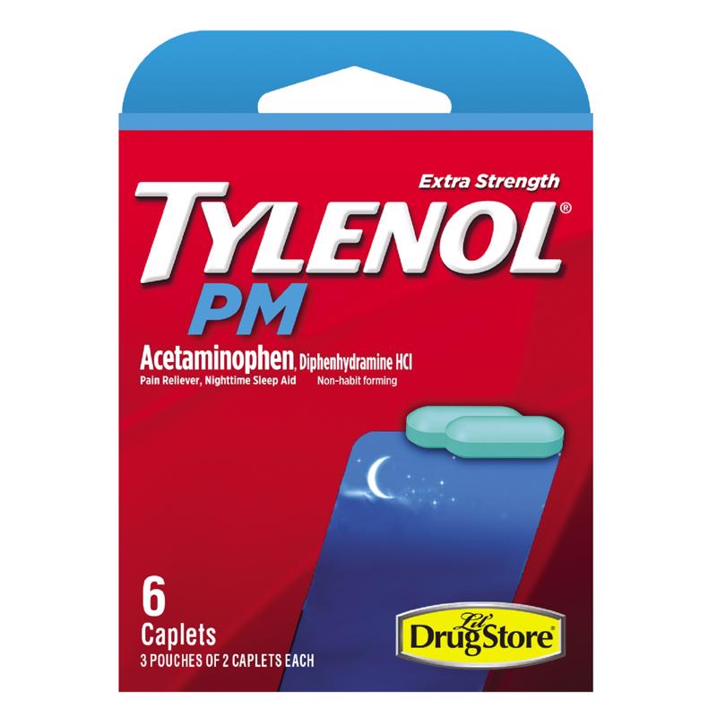 TYLENOL进口代理批发 Tylenol PM 止痛药/夜间助眠药 6 克拉 1 包