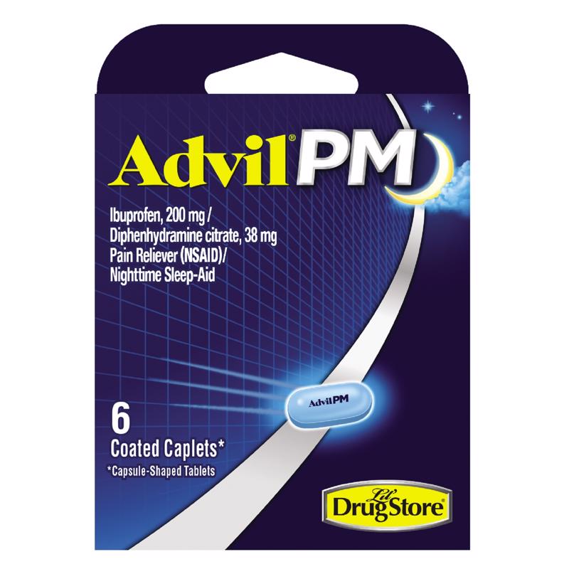 ADVIL进口代理批发 Advil PM 止痛药/夜间睡眠辅助药 6 克拉 1 包