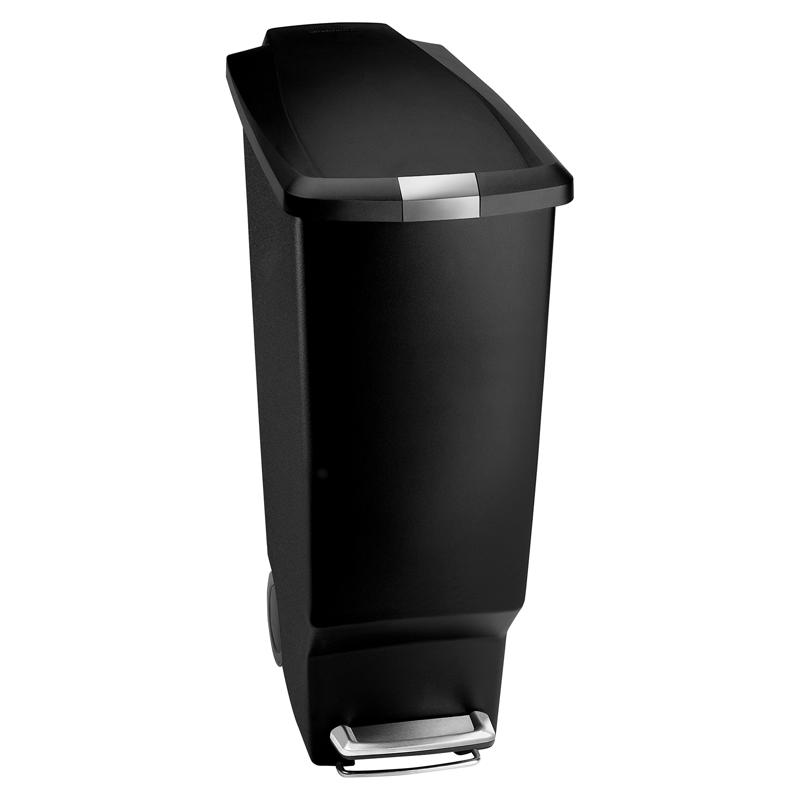 Simplehuman 40 L Black Plastic Step On Trash Can