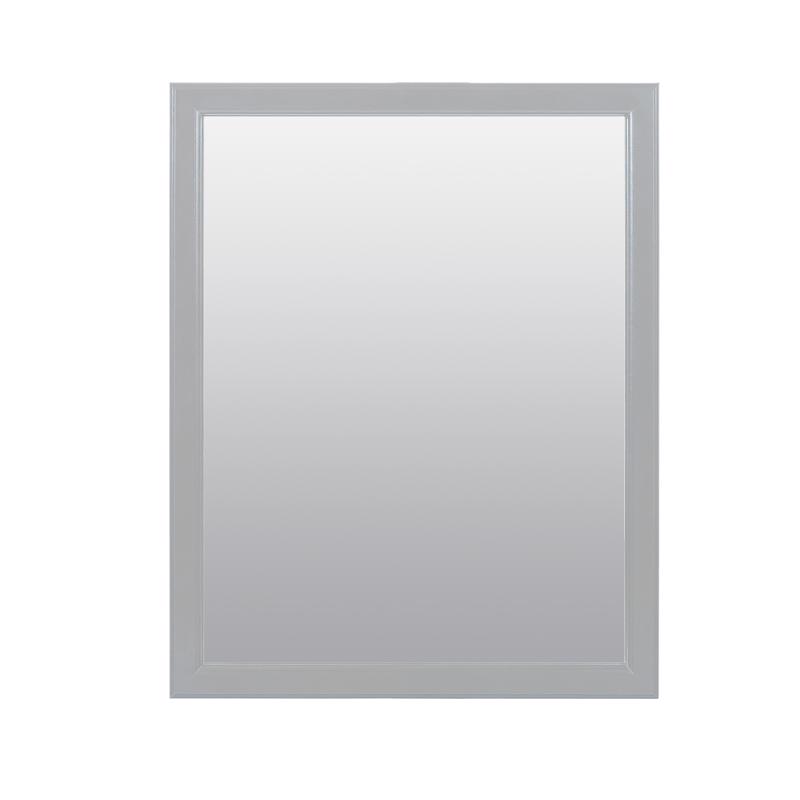Zenna Home 25 In. H X 20 In. W Matte Gray Bathroom Mirror