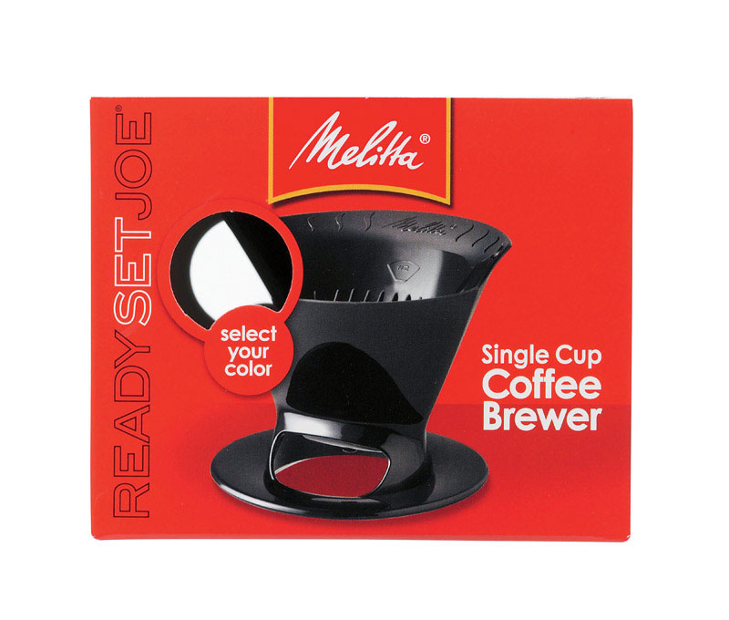 MELITTA进口代理批发 Melitta Ready Set Joe 1 杯黑色手冲咖啡冲泡器