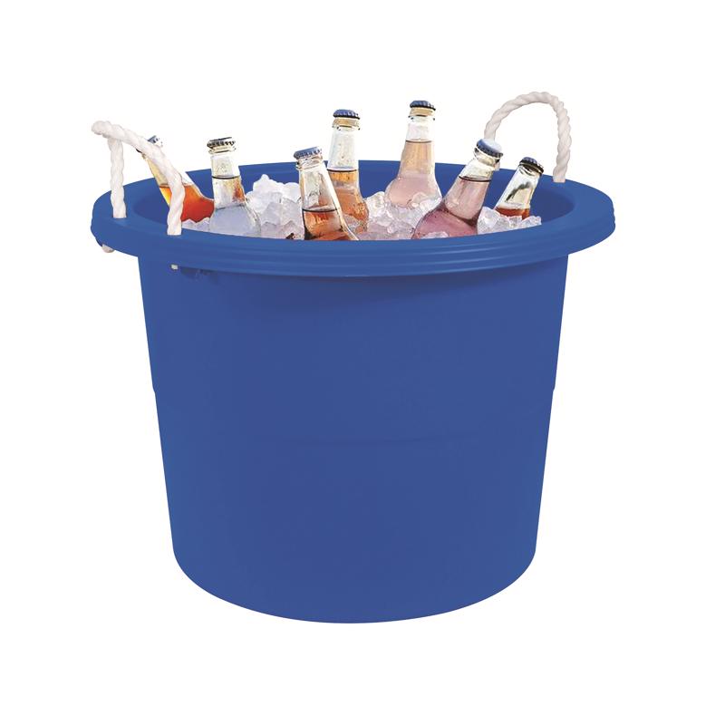 Gracious Living 17.8 gal Blue Utility Tote 16.75 in. H X 22.5 in. W X 22.5 in. D