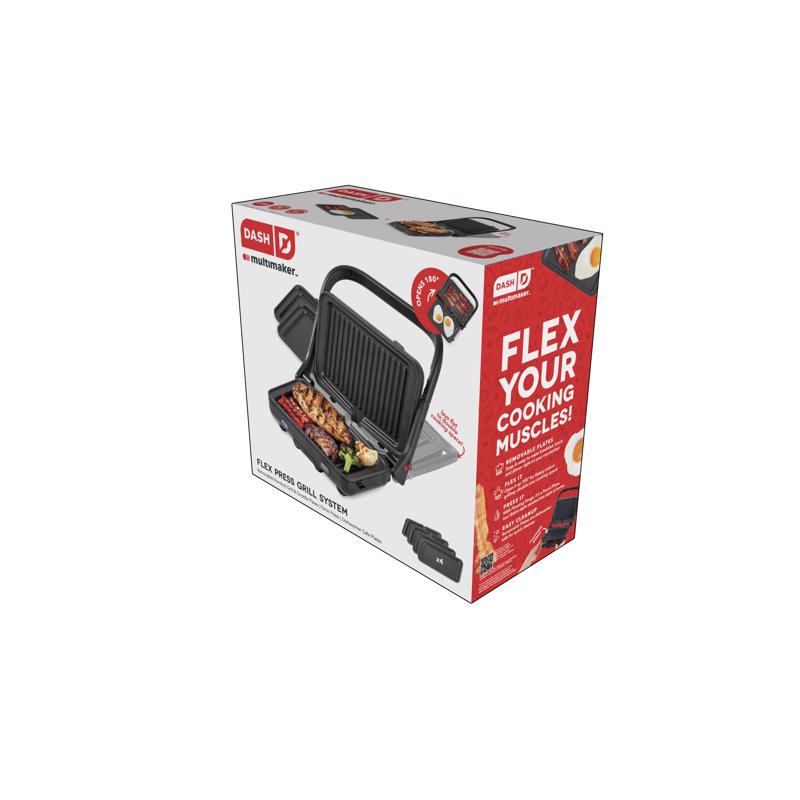 Dash Multimaker 11 in. L X 9 in. W Aluminum Nonstick Surface Black Griddles