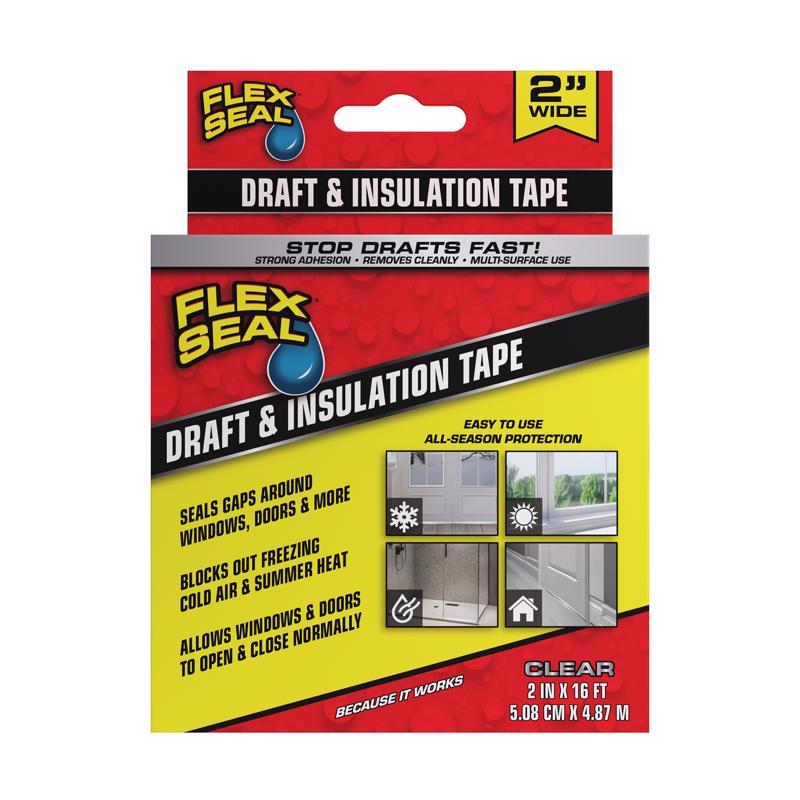 Flex Seal Family of Products Flex Seal Draft & Insulation Tape 2 in. W X 16 ft. L Clear Sealing Tape